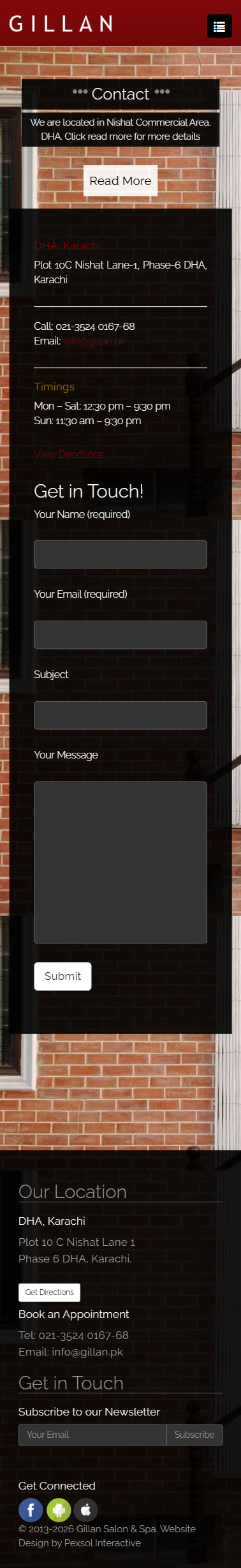 Gillan Salon & Spa Mobile Mockup