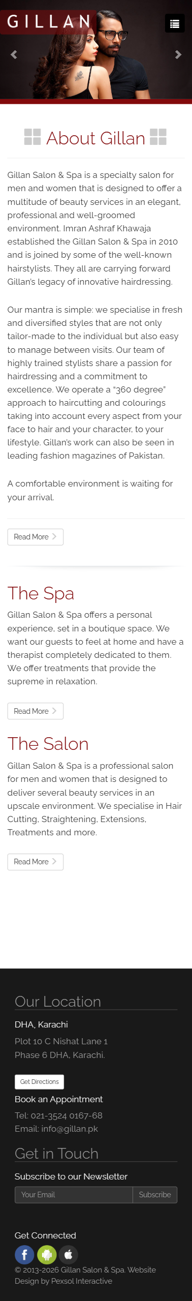 Gillan Salon & Spa Mobile Mockup