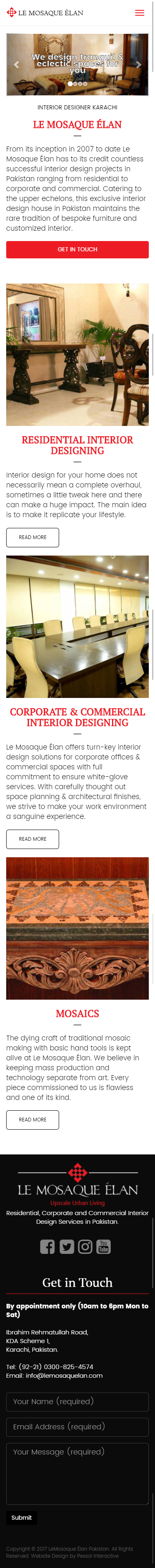 Le Mosaque Élan Website Mobile Mockup 1