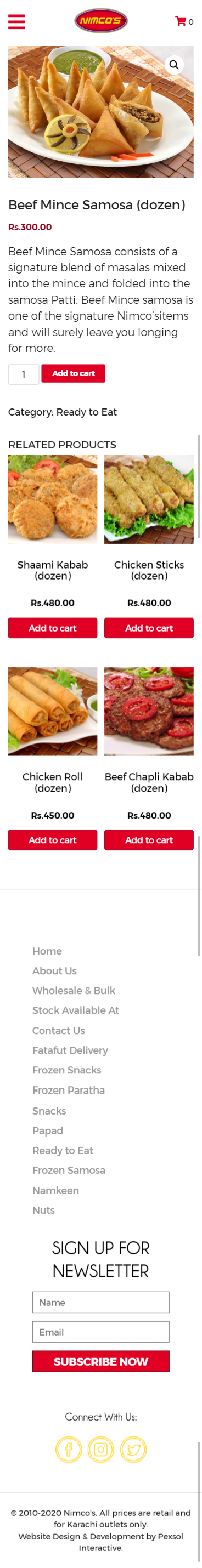 Nimco’s, Karachi Website Mobile Mockup 2