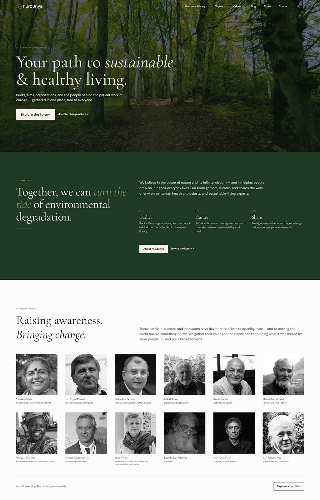 Nurdunya Website Mockup