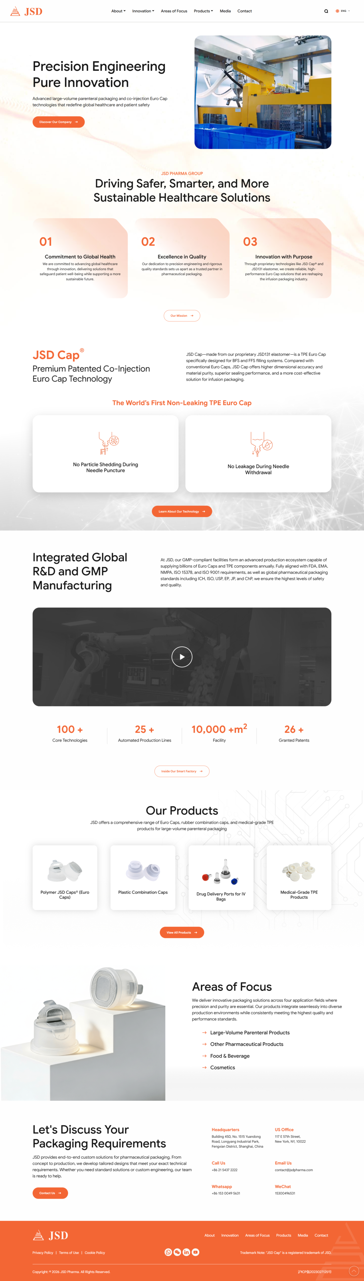 JSD Pharma Group Website Mockup