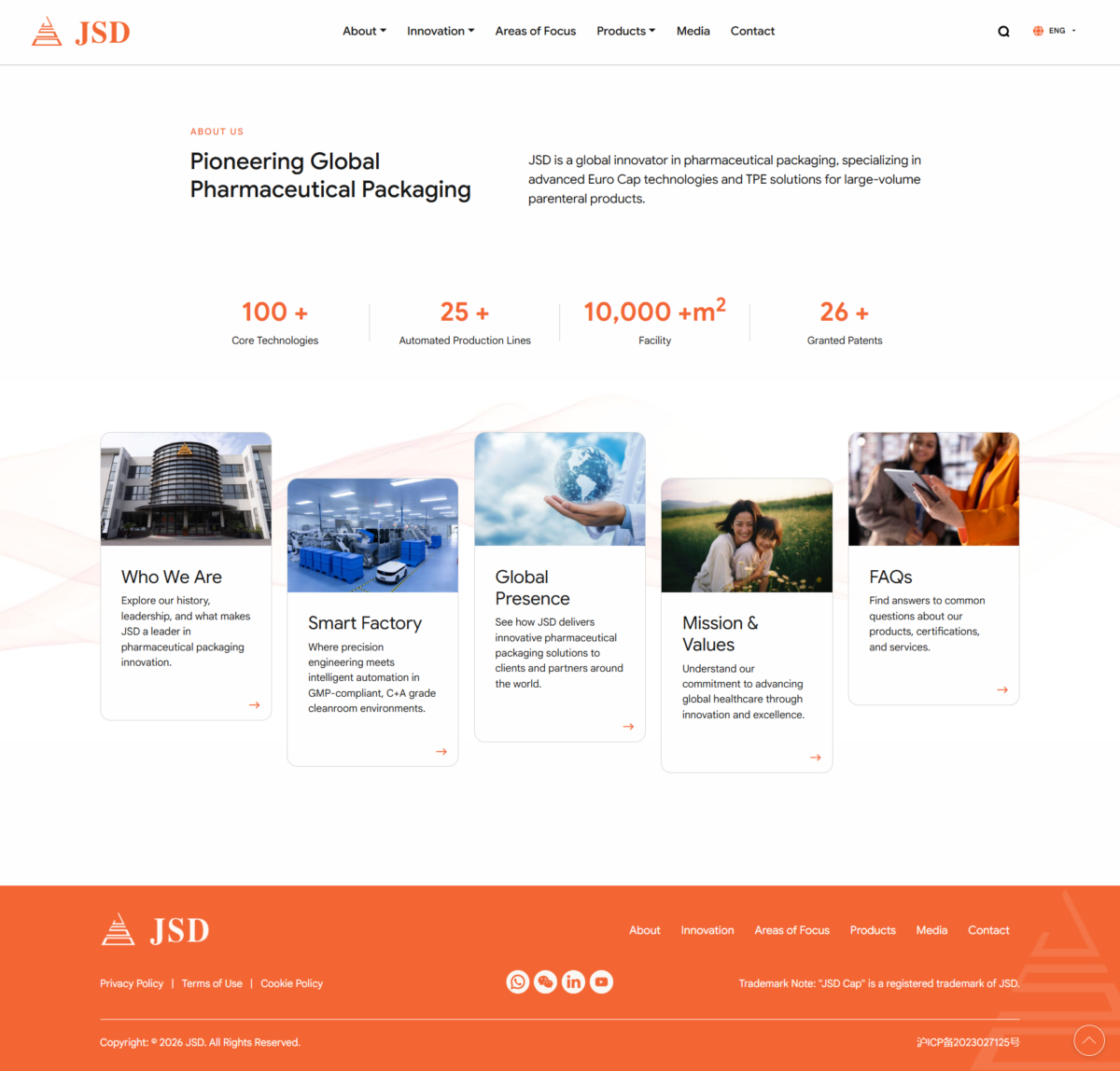 JSD Pharma Group Website Mockup