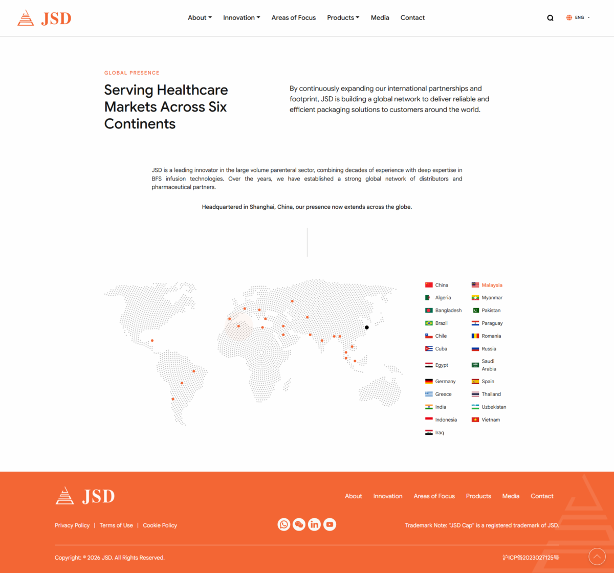 JSD Pharma Group Website Mockup