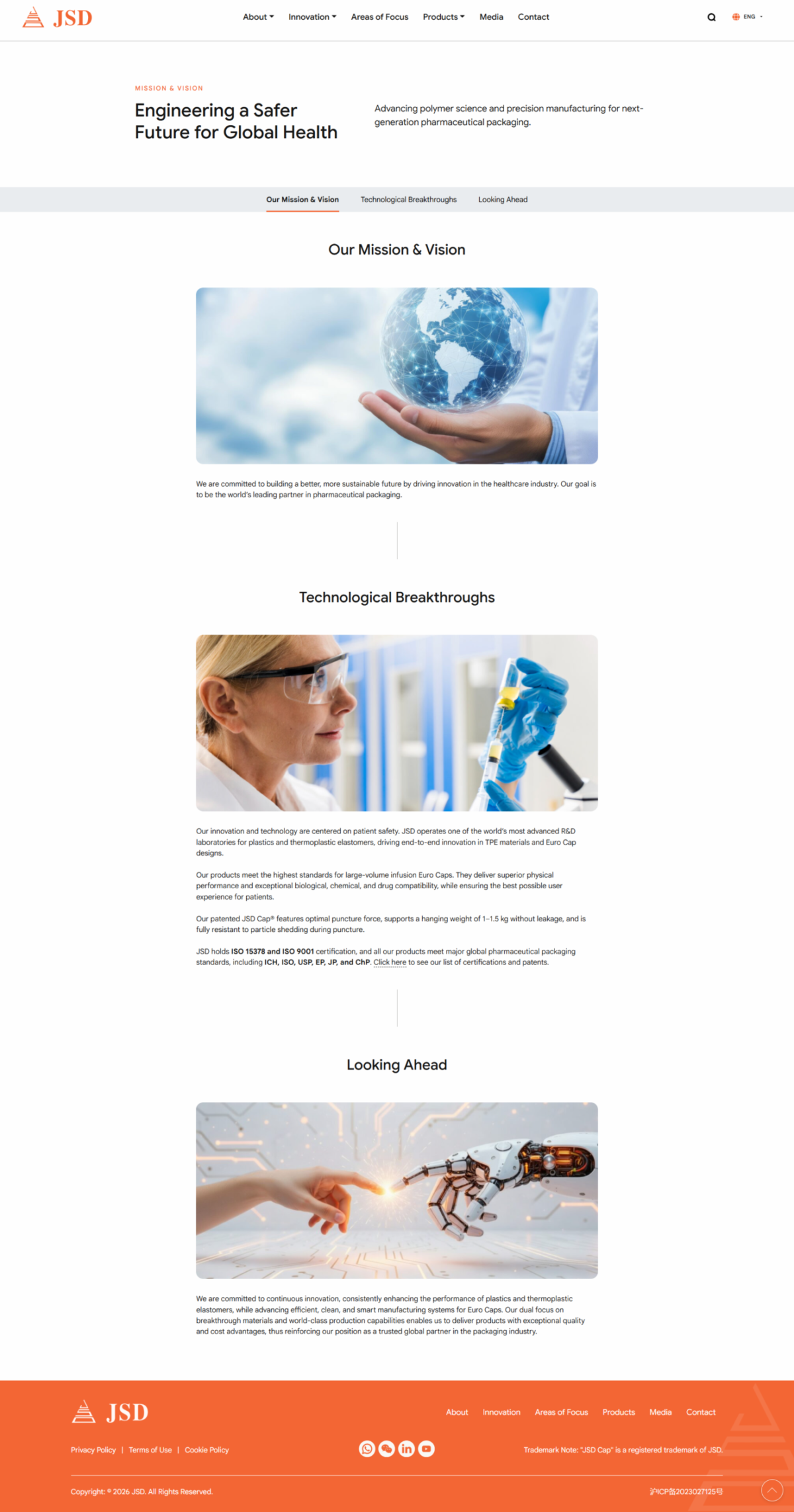 JSD Pharma Group Website Mockup