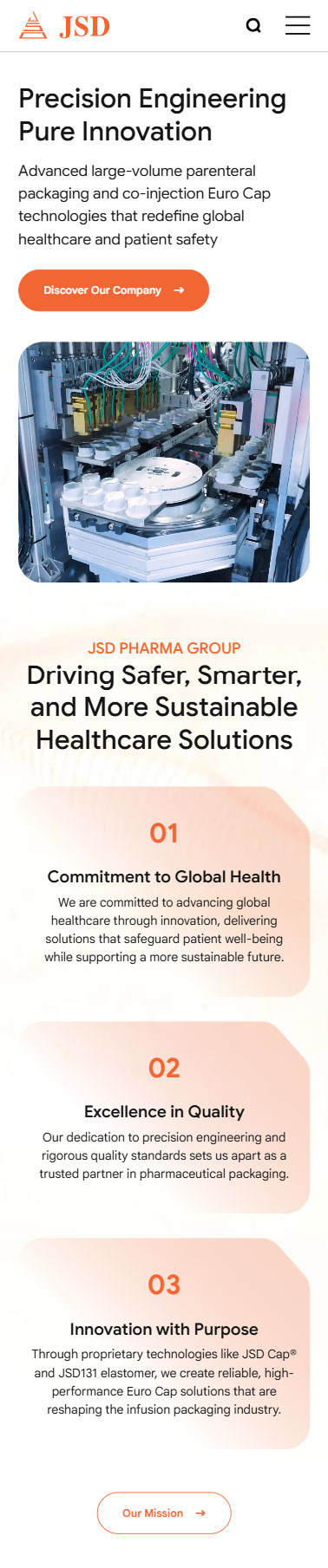 JSD Pharma Group Mobile Mockup
