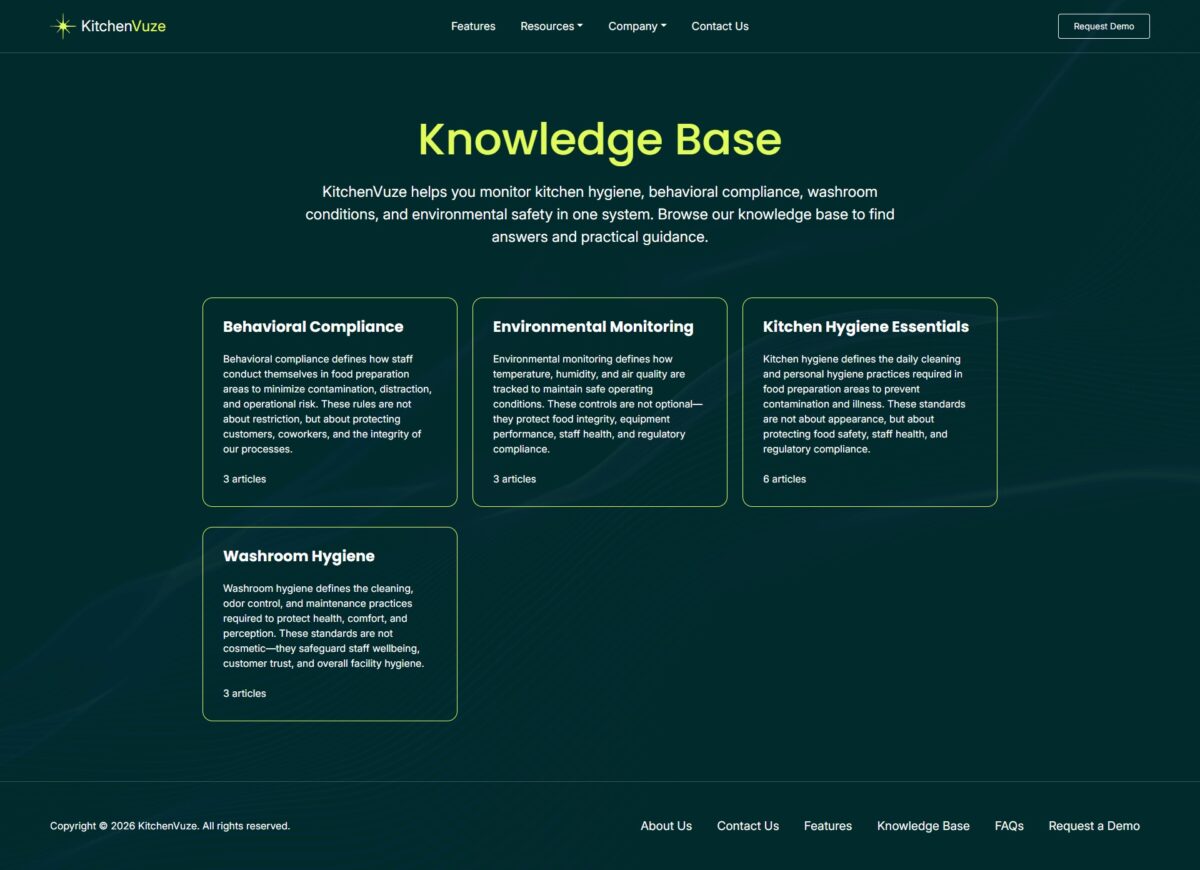 KitchenVuze Website Mockup